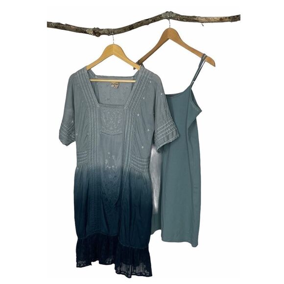 𝅺ANTHROPOLOGIE Holding Horses Ocean Ombre Dress - Picture 3 of 16